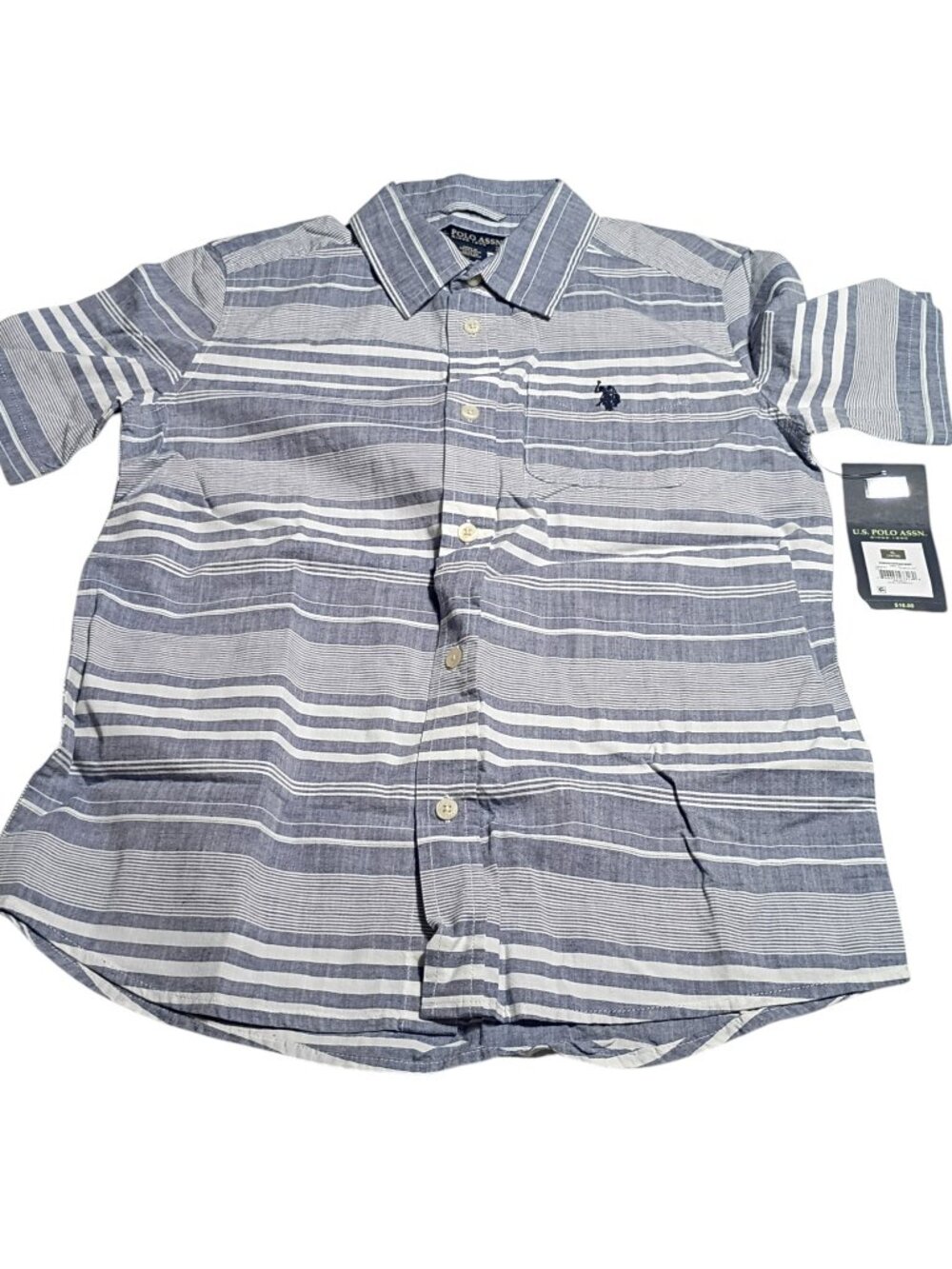 U.S. Polo Assn. Boys Striped Button Down Shirt - XL 14/16